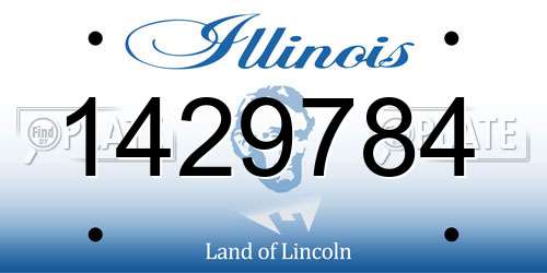 1429784 Illinois License Plate