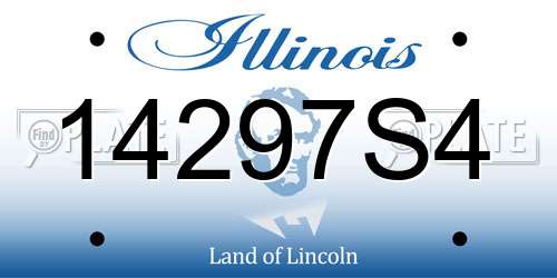 14297S4 Illinois License Plate