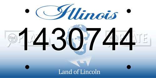 1430744 Illinois License Plate