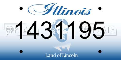 1431195 Illinois License Plate