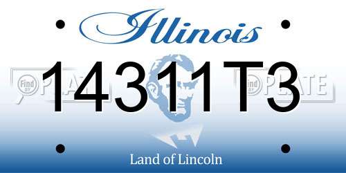 14311T3 Illinois License Plate