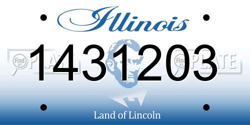 1431203 Illinois License Plate