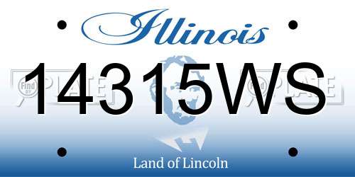 14315WS Illinois License Plate
