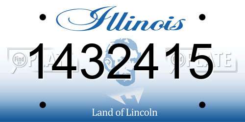 1432415 Illinois License Plate