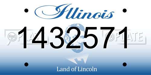 1432571 Illinois License Plate