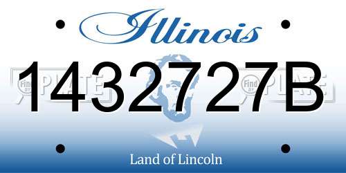 1432727B Illinois License Plate