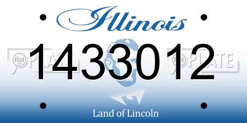 1433012 Illinois License Plate
