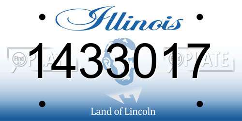 1433017 Illinois License Plate