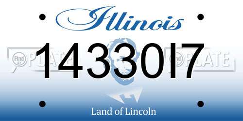 14330I7 Illinois License Plate