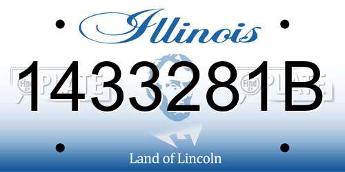 1433281B Illinois License Plate