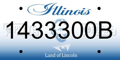 1433300B Illinois License Plate