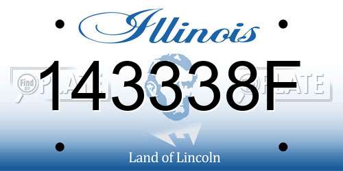 143338F Illinois License Plate