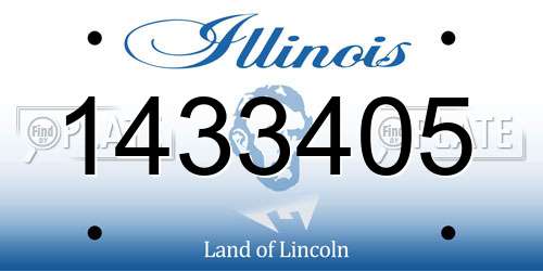 1433405 Illinois License Plate
