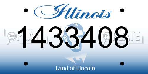 1433408 Illinois License Plate