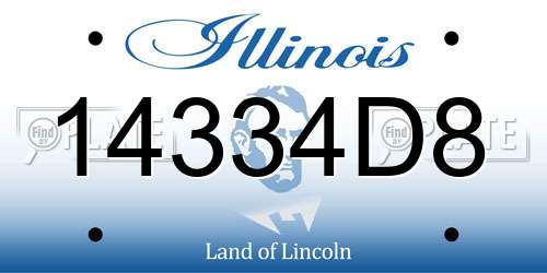 14334D8 Illinois License Plate