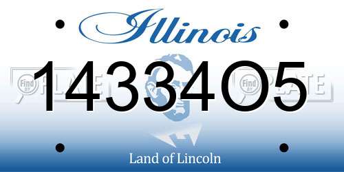 14334O5 Illinois License Plate