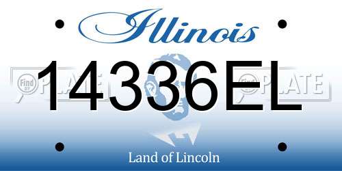 14336EL Illinois License Plate