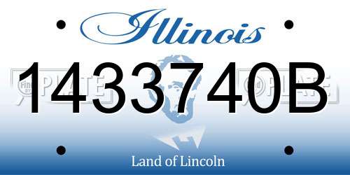 1433740B Illinois License Plate