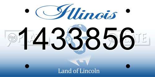 1433856 Illinois License Plate