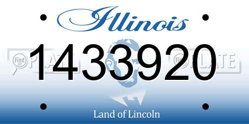 1433920 Illinois License Plate