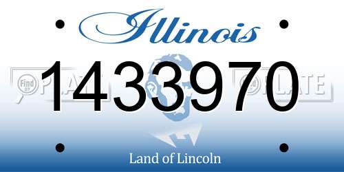 1433970 Illinois License Plate