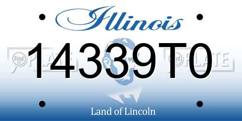 14339T0 Illinois License Plate