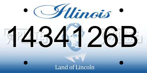 1434126B Illinois License Plate