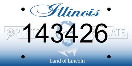 143426 Illinois License Plate