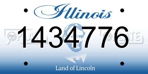1434776 Illinois License Plate