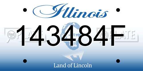 143484F Illinois License Plate