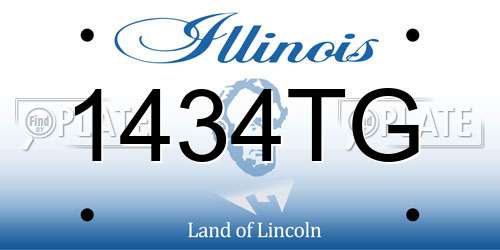 1434TG Illinois License Plate