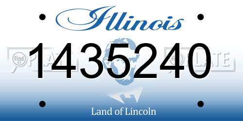 1435240 Illinois License Plate