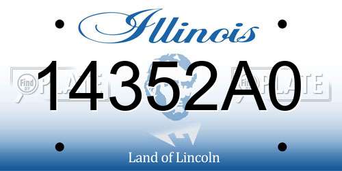 14352A0 Illinois License Plate