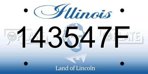 143547F Illinois License Plate