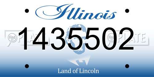 1435502 Illinois License Plate