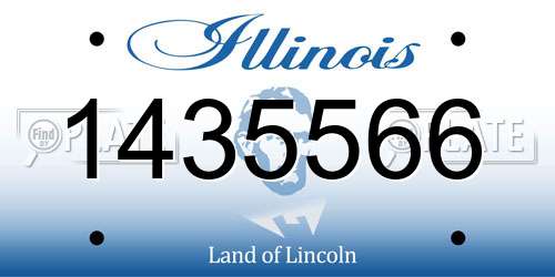 1435566 Illinois License Plate