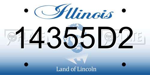 14355D2 Illinois License Plate