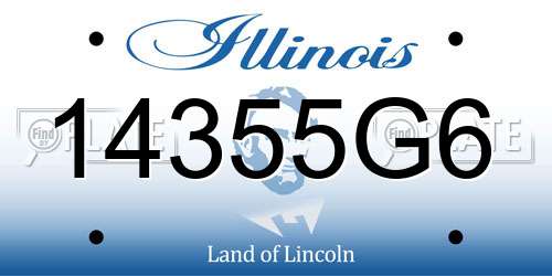 14355G6 Illinois License Plate
