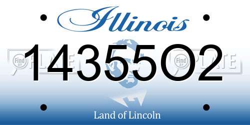 14355O2 Illinois License Plate