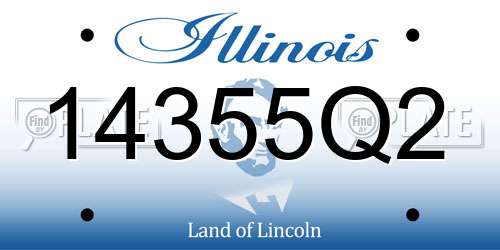 14355Q2 Illinois License Plate