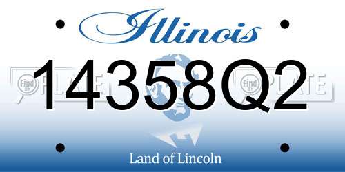14358Q2 Illinois License Plate