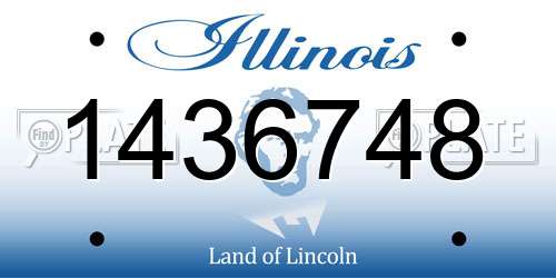 1436748 Illinois License Plate