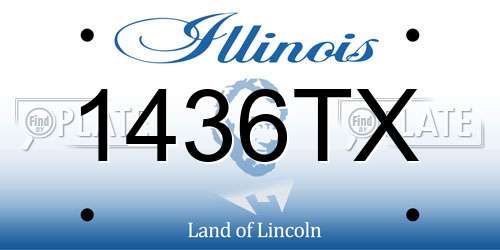 1436TX Illinois License Plate
