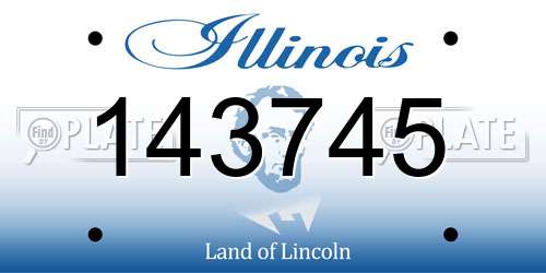 143745 Illinois License Plate