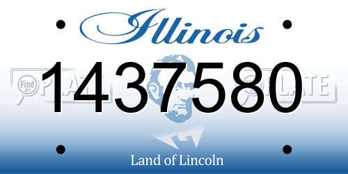 1437580 Illinois License Plate
