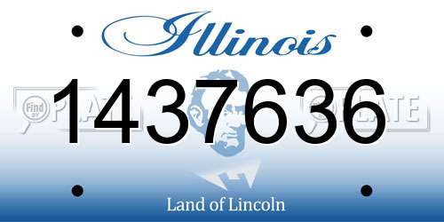 1437636 Illinois License Plate