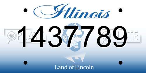 1437789 Illinois License Plate