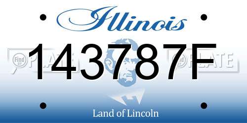 143787F Illinois License Plate