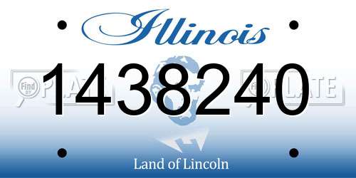 1438240 Illinois License Plate