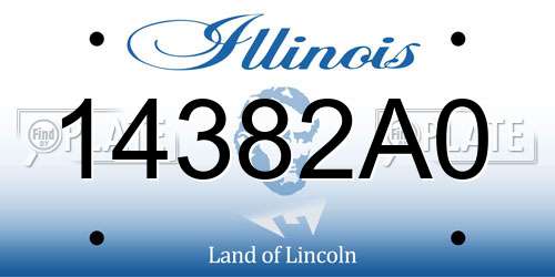 14382A0 Illinois License Plate